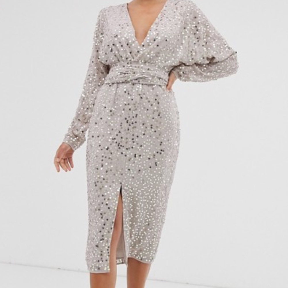 ASOS DESIGN sequin midi dress